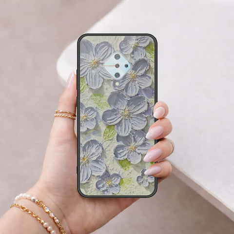 Vivo Y51 (2020 September) Cover - Floral Series 4 - HQ Ultra Shine Premium Infinity Glass Soft Silicon Borders Case