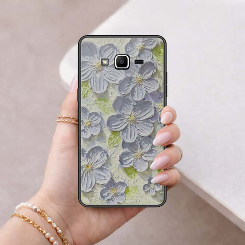 Samsung Galaxy J2 Prime Cover - Floral Series 4 - HQ Ultra Shine Premium Infinity Glass Soft Silicon Borders Case