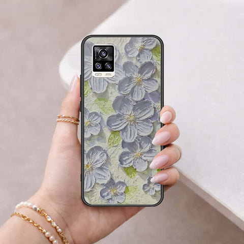 Vivo V20 Cover - Floral Series 4 - HQ Ultra Shine Premium Infinity Glass Soft Silicon Borders Case