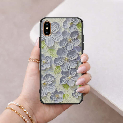 iPhone XS Max - Floral Series 4 - HQ Ultra Shine Premium Infinity Glass Soft Silicon Borders Case
