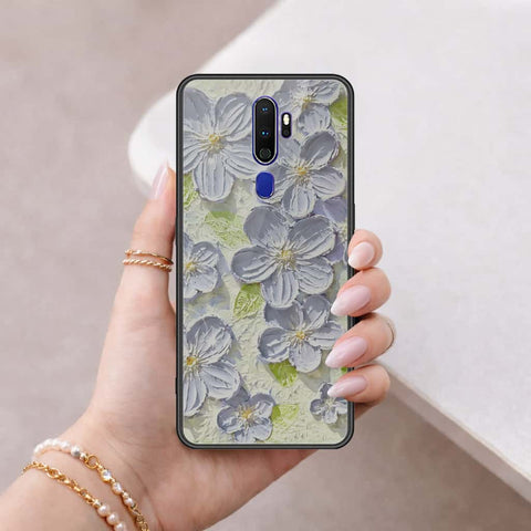 Oppo A9 2020 Cover - Floral Series 4 - HQ Ultra Shine Premium Infinity Glass Soft Silicon Borders Case