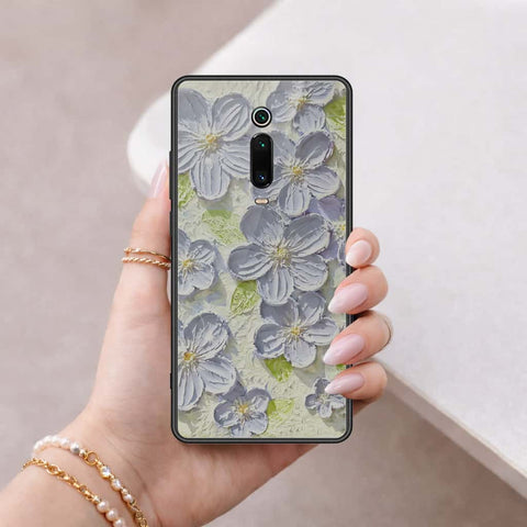 Xiaomi Mi 9T Cover - Floral Series 4 - HQ Ultra Shine Premium Infinity Glass Soft Silicon Borders Case