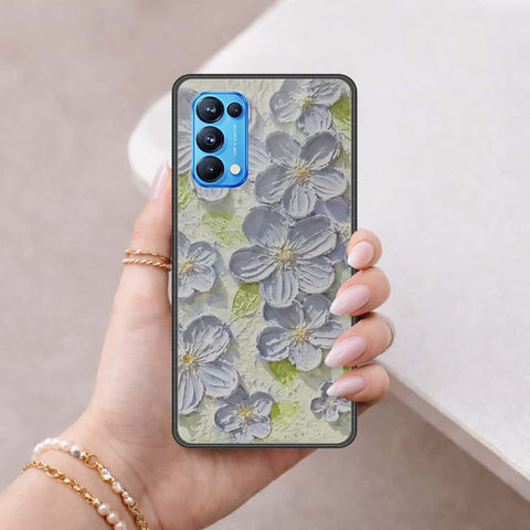 Oppo Reno 5 Pro 5G Cover - Floral Series 4 - HQ Ultra Shine Premium Infinity Glass Soft Silicon Borders Case