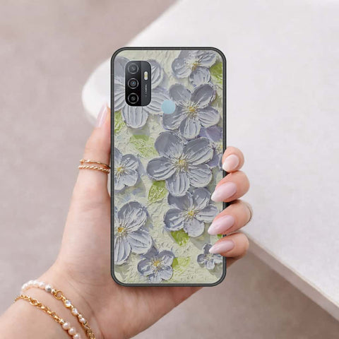 Oppo A53 Cover - Floral Series 4 - HQ Ultra Shine Premium Infinity Glass Soft Silicon Borders Case