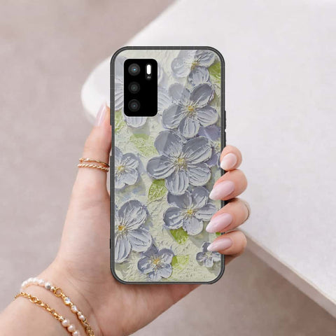 Oppo A16 Cover - Floral Series 4 - HQ Ultra Shine Premium Infinity Glass Soft Silicon Borders Case