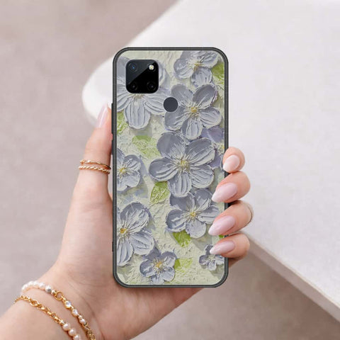 Realme C25Y Cover - Floral Series 4 - HQ Ultra Shine Premium Infinity Glass Soft Silicon Borders Case