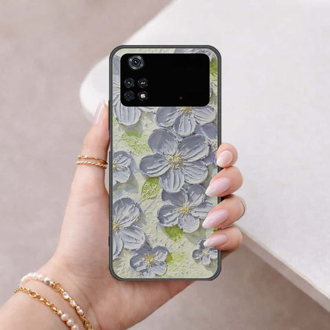 Xiaomi Poco M4 Pro Cover - Floral Series 4 - HQ Ultra Shine Premium Infinity Glass Soft Silicon Borders Case