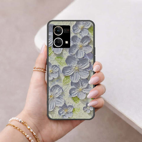 Oppo Reno 8 4G Cover - Floral Series 4 - HQ Ultra Shine Premium Infinity Glass Soft Silicon Borders Case