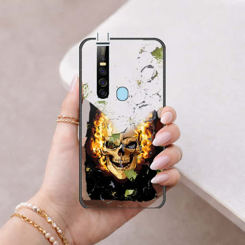 Tecno Camon 15 Pro Cover - Floral Series 4 - HQ Ultra Shine Premium Infinity Glass Soft Silicon Borders Case