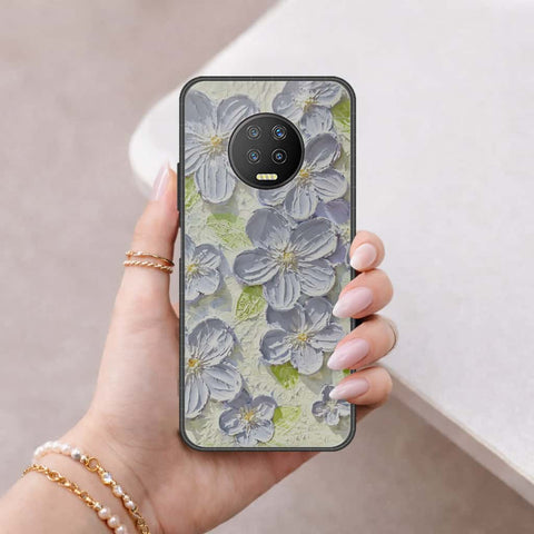 Infinix Note 7 Cover - Floral Series 4 - HQ Ultra Shine Premium Infinity Glass Soft Silicon Borders Case