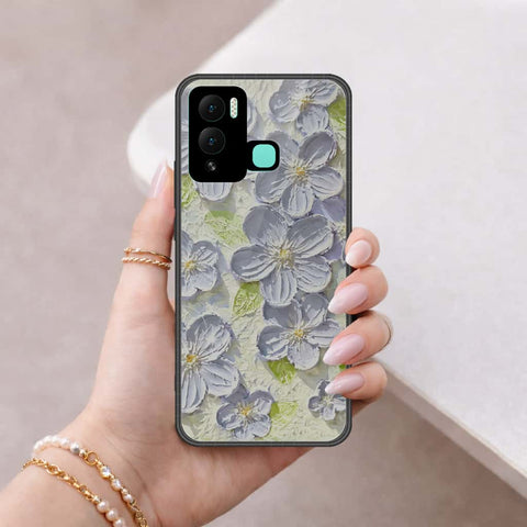 Infinix Hot 12 Play Cover - Floral Series 4 - HQ Ultra Shine Premium Infinity Glass Soft Silicon Borders Case