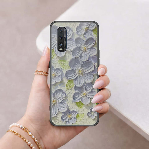 Oppo Find X2 Cover - Floral Series 4 - HQ Ultra Shine Premium Infinity Glass Soft Silicon Borders Case