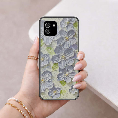 Samsung Galaxy A03 Cover - Floral Series 4 - HQ Ultra Shine Premium Infinity Glass Soft Silicon Borders Case