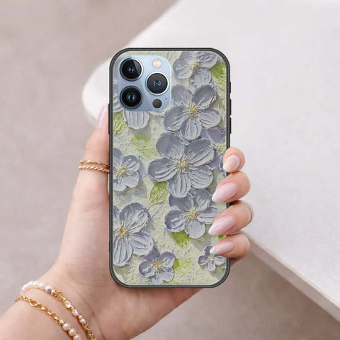 iPhone 14 Pro Cover - Floral Series 4 - HQ Ultra Shine Premium Infinity Glass Soft Silicon Borders Case