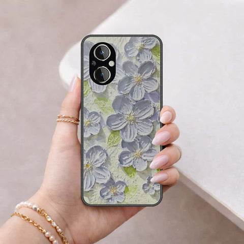 Oppo A96 Cover - Floral Series 4 - HQ Ultra Shine Premium Infinity Glass Soft Silicon Borders Case