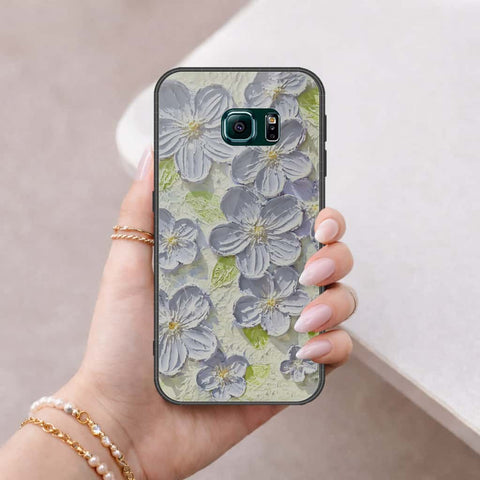 Samsung Galaxy S6 Edge Plus Cover - Floral Series 4 - HQ Ultra Shine Premium Infinity Glass Soft Silicon Borders Case