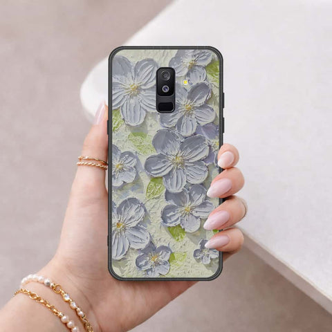 Samsung Galaxy A6 Plus 2018 Cover - Floral Series 4 - HQ Ultra Shine Premium Infinity Glass Soft Silicon Borders Case