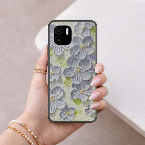 Xiaomi Redmi A1 Cover - Floral Series 4 - HQ Ultra Shine Premium Infinity Glass Soft Silicon Borders Case