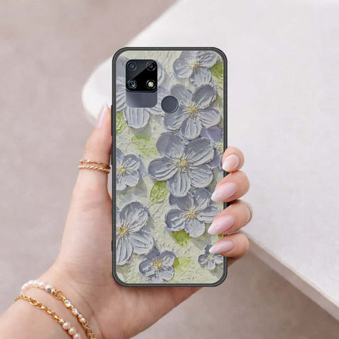 Realme Narzo 30 Cover - Floral Series 4 - HQ Ultra Shine Premium Infinity Glass Soft Silicon Borders Case