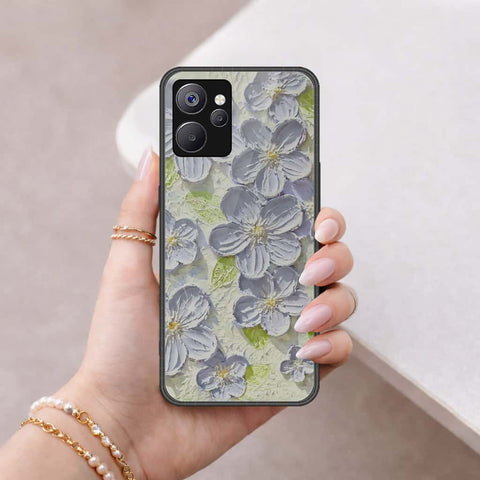 Realme 10T Cover - Floral Series 4 - HQ Ultra Shine Premium Infinity Glass Soft Silicon Borders Case