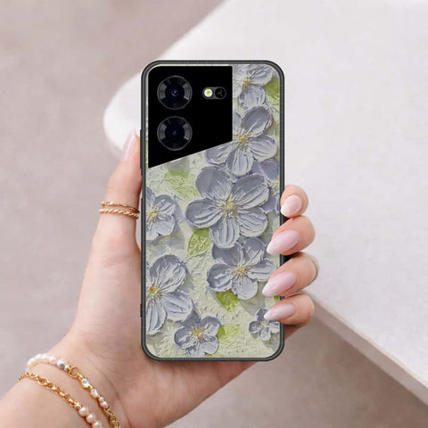Tecno Pova 5 Pro Cover - Floral Series 4 - HQ Ultra Shine Premium Infinity Glass Soft Silicon Borders Case