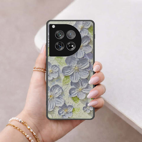OnePlus 12 Cover - Floral Series 4 - HQ Ultra Shine Premium Infinity Glass Soft Silicon Borders Case