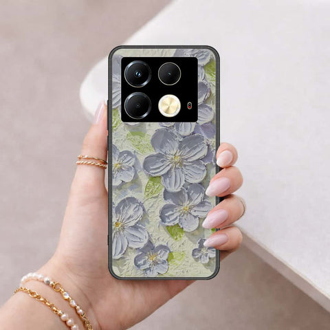 Infinix Note 40 Cover - Floral Series 4 - HQ Ultra Shine Premium Infinity Glass Soft Silicon Borders Case
