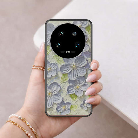 Xiaomi 14 Ultra Cover - Floral Series 4 - HQ Ultra Shine Premium Infinity Glass Soft Silicon Borders Case