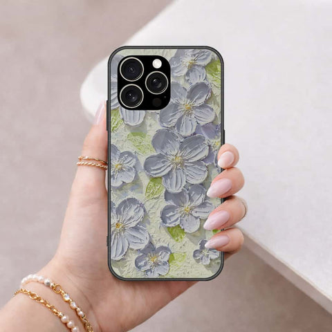 IPhone 15 Pro Max Cover - Floral Series 4 - HQ Ultra Shine Premium Infinity Glass Soft Silicon Borders Case