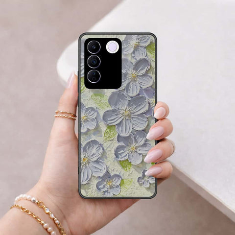 Vivo S16e Cover - Floral Series 4 - HQ Ultra Shine Premium Infinity Glass Soft Silicon Borders Case