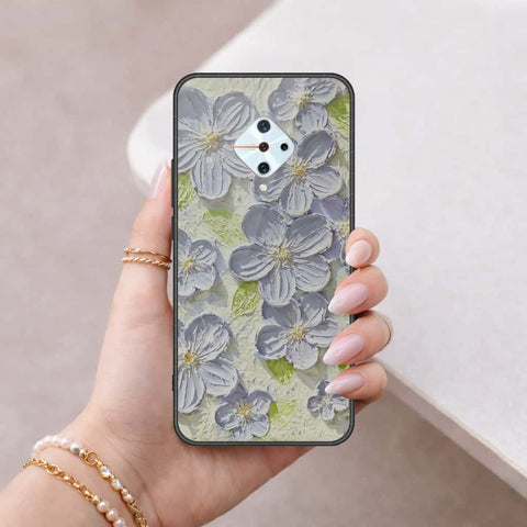 Vivo Y9s Cover - Floral Series 4 - HQ Ultra Shine Premium Infinity Glass Soft Silicon Borders Case
