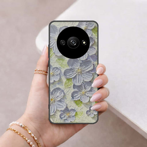 Xiaomi Redmi A3x Cover - Floral Series 4 - HQ Ultra Shine Premium Infinity Glass Soft Silicon Borders Case