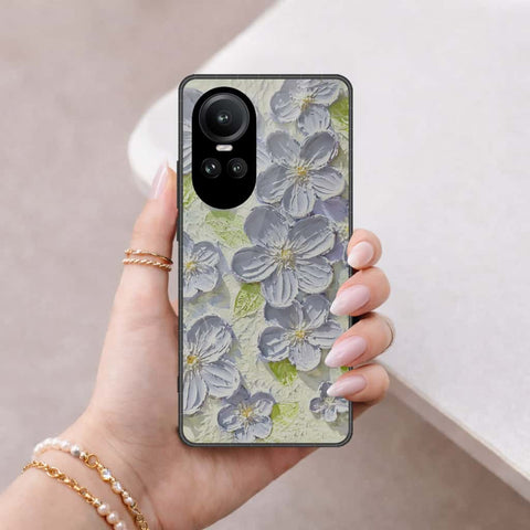 Oppo Reno 10 Pro Cover - Floral Series 4 - HQ Ultra Shine Premium Infinity Glass Soft Silicon Borders Case