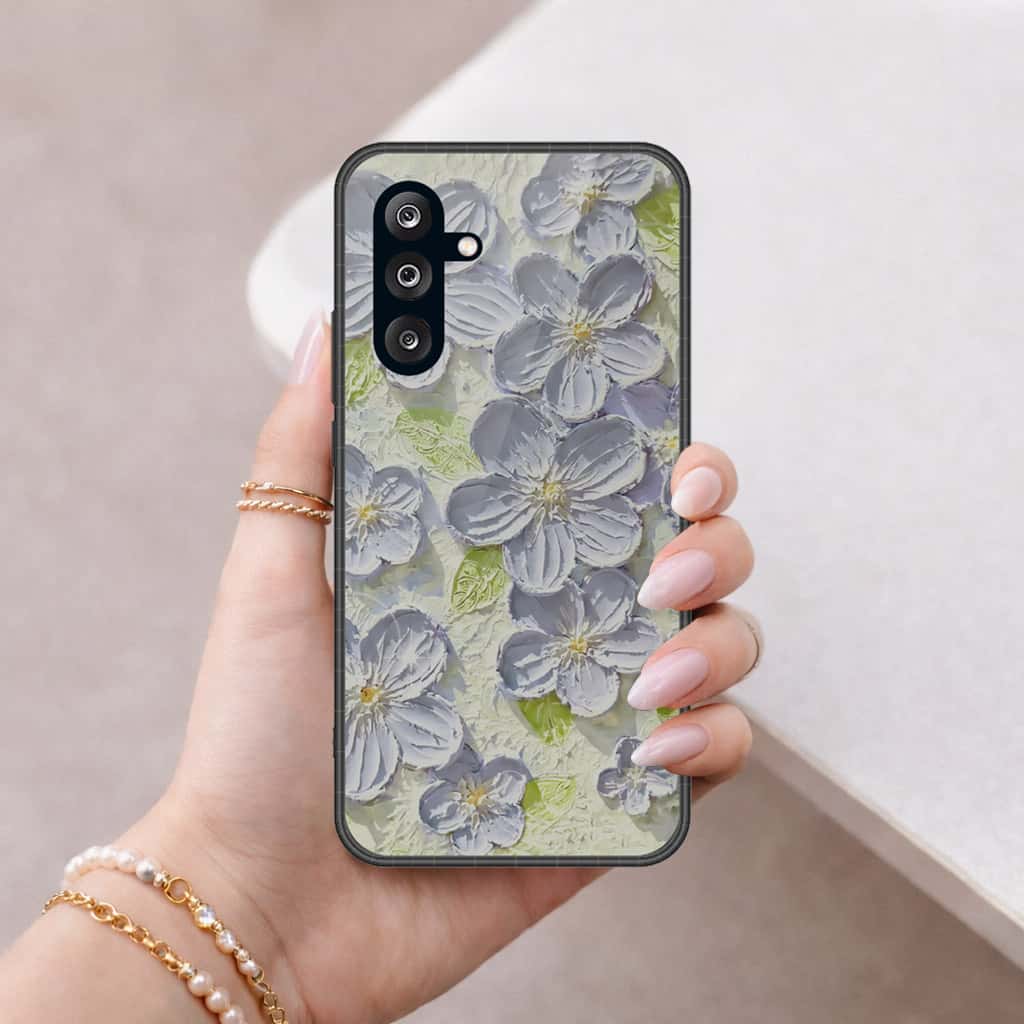 Samsung Galaxy A26 Cover - Floral Series 4 - HQ Ultra Shine Premium Infinity Glass Soft Silicon Borders Case (Fast Delivery)