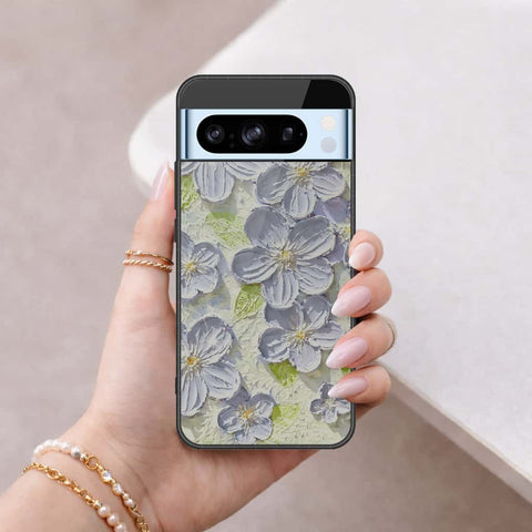 Google Pixel 8 Pro Cover - Floral Series 4 - HQ Ultra Shine Premium Infinity Glass Soft Silicon Borders Case