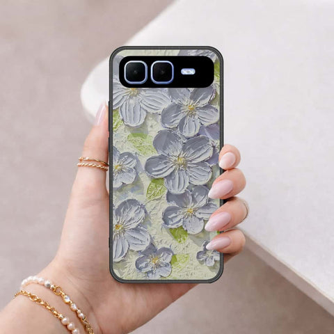 Infinix Smart 10 Plus Cover - Floral Series 4 - HQ Ultra Shine Premium Infinity Glass Soft Silicon Borders Case