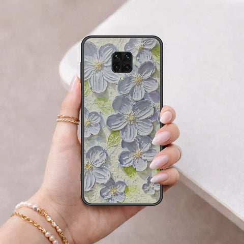 Xiaomi Redmi Note 9 Pro Cover - Floral Series 4 - HQ Ultra Shine Premium Infinity Glass Soft Silicon Borders Case