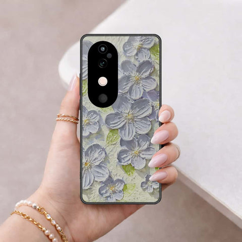Vivo V40 Cover - Floral Series 4 - HQ Ultra Shine Premium Infinity Glass Soft Silicon Borders Case