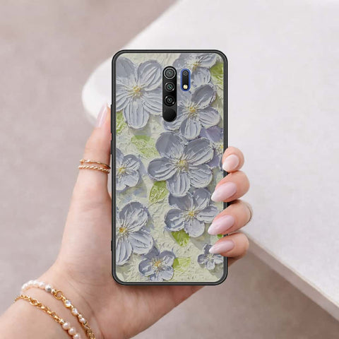 Xiaomi Redmi 9 Cover - Floral Series 4 - HQ Ultra Shine Premium Infinity Glass Soft Silicon Borders Case