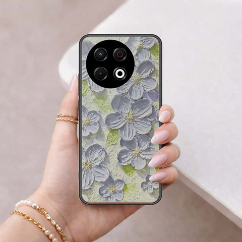 Tecno Spark 30 Pro Cover - Floral Series 4 - HQ Ultra Shine Premium Infinity Glass Soft Silicon Borders Case
