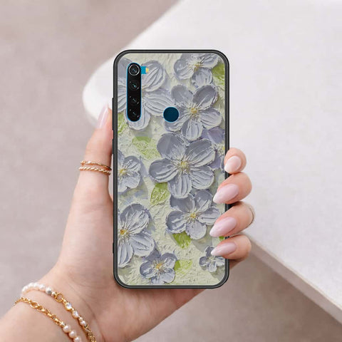 Xiaomi Redmi Note 8 Cover - Floral Series 4 - HQ Ultra Shine Premium Infinity Glass Soft Silicon Borders Case