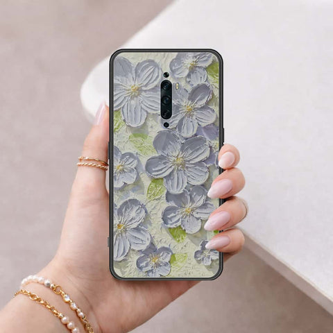 Oppo Reno 2F Cover - Floral Series 4 - HQ Ultra Shine Premium Infinity Glass Soft Silicon Borders Case