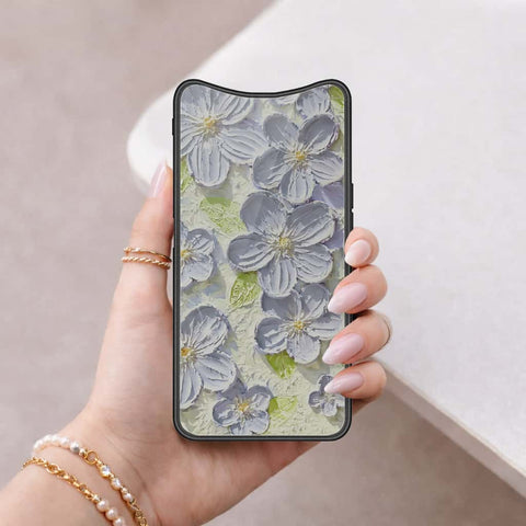 Oppo Find X Cover - Floral Series 4 - HQ Ultra Shine Premium Infinity Glass Soft Silicon Borders Case