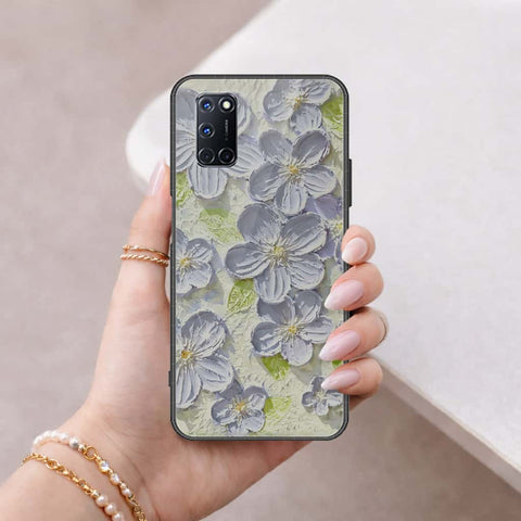 Oppo A92 Cover - Floral Series 4 - HQ Ultra Shine Premium Infinity Glass Soft Silicon Borders Case