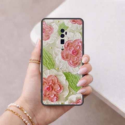 Oppo Reno 10x Zoom Cover - Floral Series 4 - HQ Ultra Shine Premium Infinity Glass Soft Silicon Borders Case