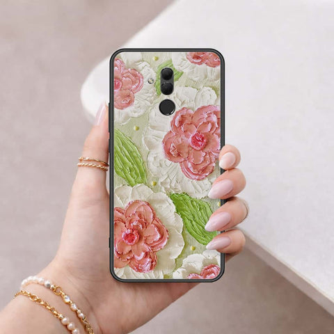 Huawei Mate 20 Lite Cover - Floral Series 4 - HQ Ultra Shine Premium Infinity Glass Soft Silicon Borders Case