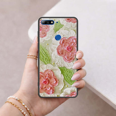 Huawei Y7 Prime 2018 Cover - Floral Series 4 - HQ Ultra Shine Premium Infinity Glass Soft Silicon Borders Case