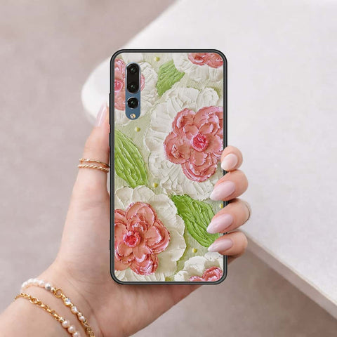Huawei P20 Pro Cover - Floral Series 4 - HQ Ultra Shine Premium Infinity Glass Soft Silicon Borders Case