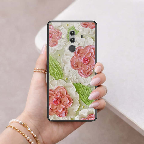 Huawei Mate 10 Pro Cover - Floral Series 4 - HQ Ultra Shine Premium Infinity Glass Soft Silicon Borders Case