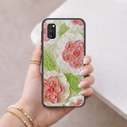 Samsung Galaxy M02s Cover - Floral Series 4 - HQ Ultra Shine Premium Infinity Glass Soft Silicon Borders Case